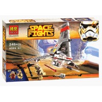 Конструктор Bela 10372 аналог LEGO Star Wars "Космический истребитель", 246 деталей