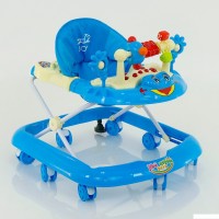 Детские ходунки музыкальные модель 528 (голубой)