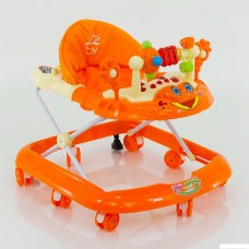 Детские ходунки музыкальные модель 528 (оранжевый)