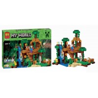 Конструктор Bela 10471 Домик на дереве в джунглях Minecraft (аналог LEGO Minecraft 21125) 718 деталей
