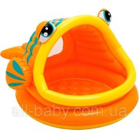 Детский надувной бассейн с навесом Intex "Рыбка" 57109