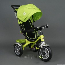 Детский трехколесный велосипед (надувные колеса) Best Trike 5388 салатовый